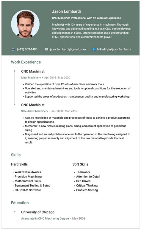 cnc machine service engineer resume sample|cnc operator resume word format.